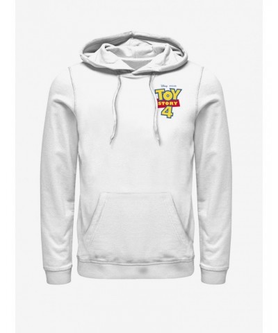 Disney Pixar Toy Story 4 Chest Color Logo White Hoodie $14.37 Hoodies