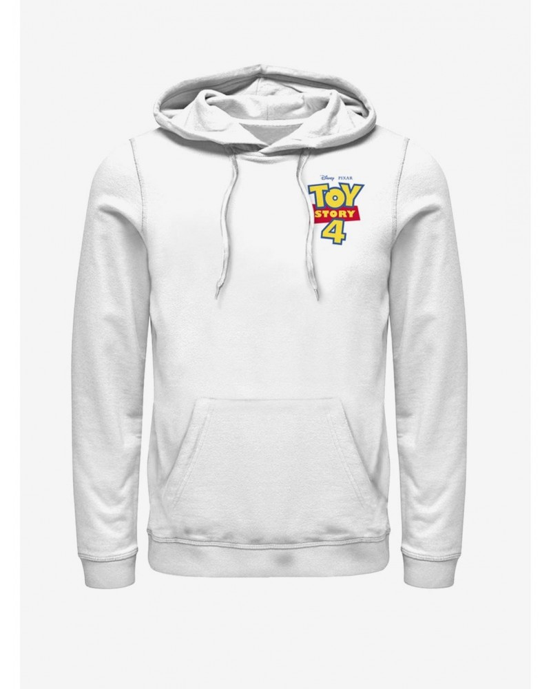 Disney Pixar Toy Story 4 Chest Color Logo White Hoodie $14.37 Hoodies