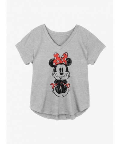 Disney Minnie Mouse Sketched Sitting Girls Plus Size T-Shirt $13.01 T-Shirts