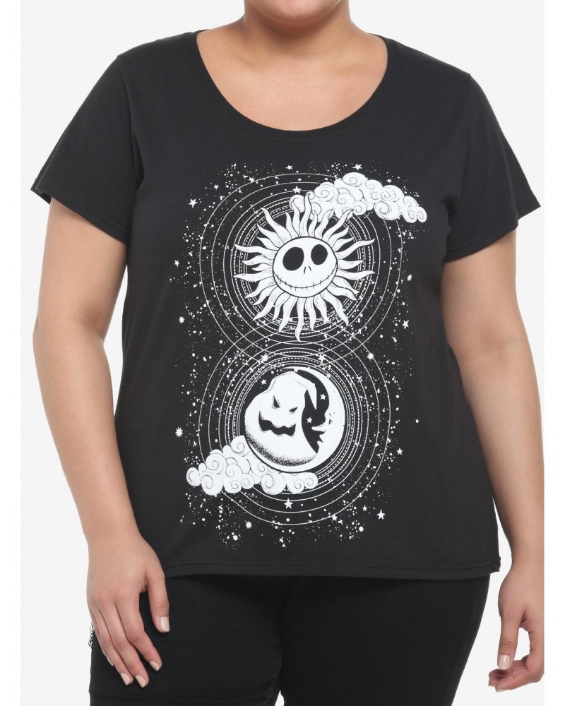 The Nightmare Before Christmas Jack & Oogie Boogie Celestial Girls T-Shirt Plus Size $14.52 T-Shirts