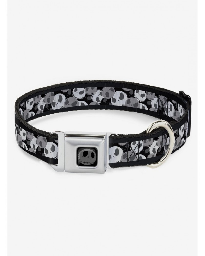 Nightmare Before Christmas Jack Expression Stack Seatbelt Buckle Dog Collar $9.71 Pet Collars