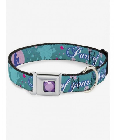 Disney The Little Mermaid Part Of Your World Seatbelt Buckle Dog Collar $9.46 Pet Collars