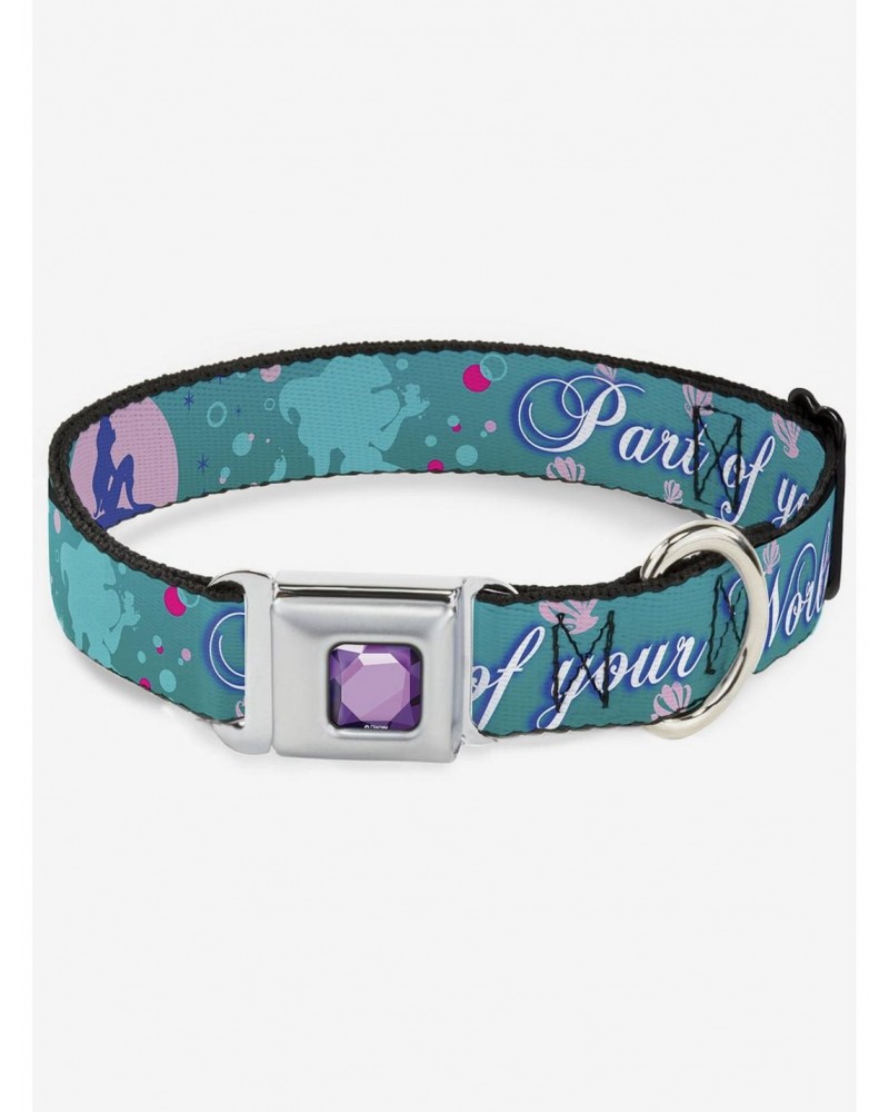 Disney The Little Mermaid Part Of Your World Seatbelt Buckle Dog Collar $9.46 Pet Collars