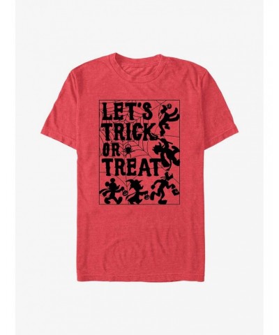 Disney Mickey Mouse Let's Trick or Treat Spiderweb T-Shirt $11.47 T-Shirts