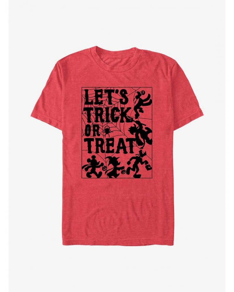 Disney Mickey Mouse Let's Trick or Treat Spiderweb T-Shirt $11.47 T-Shirts