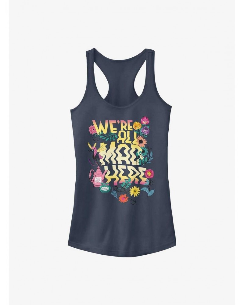 Disney Alice In Wonderland We're All Mad Here Girls Tank $11.95 Tanks