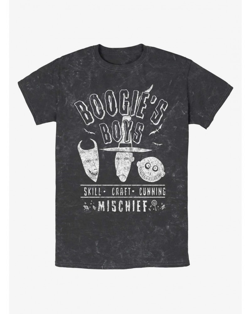 Disney The Nightmare Before Christmas Boogie's Boys Mineral Wash T-Shirt $11.91 T-Shirts