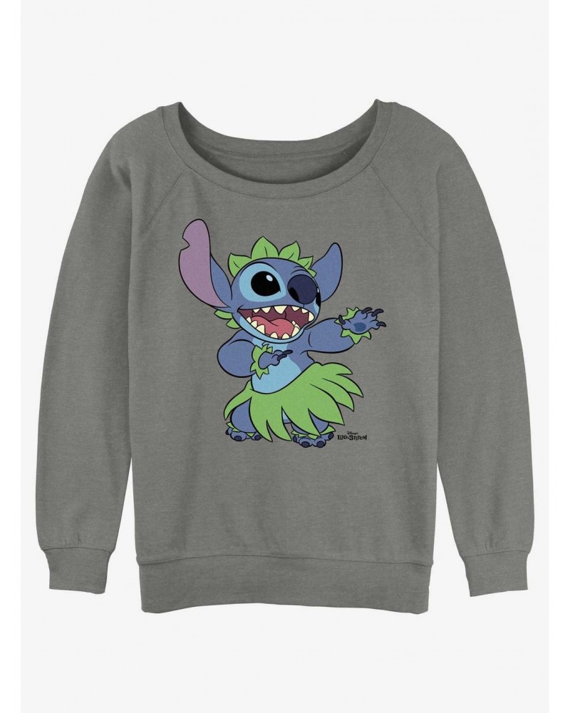 Disney Lilo & Stitch Big Hula Girls Slouchy Sweatshirt $13.28 Sweatshirts