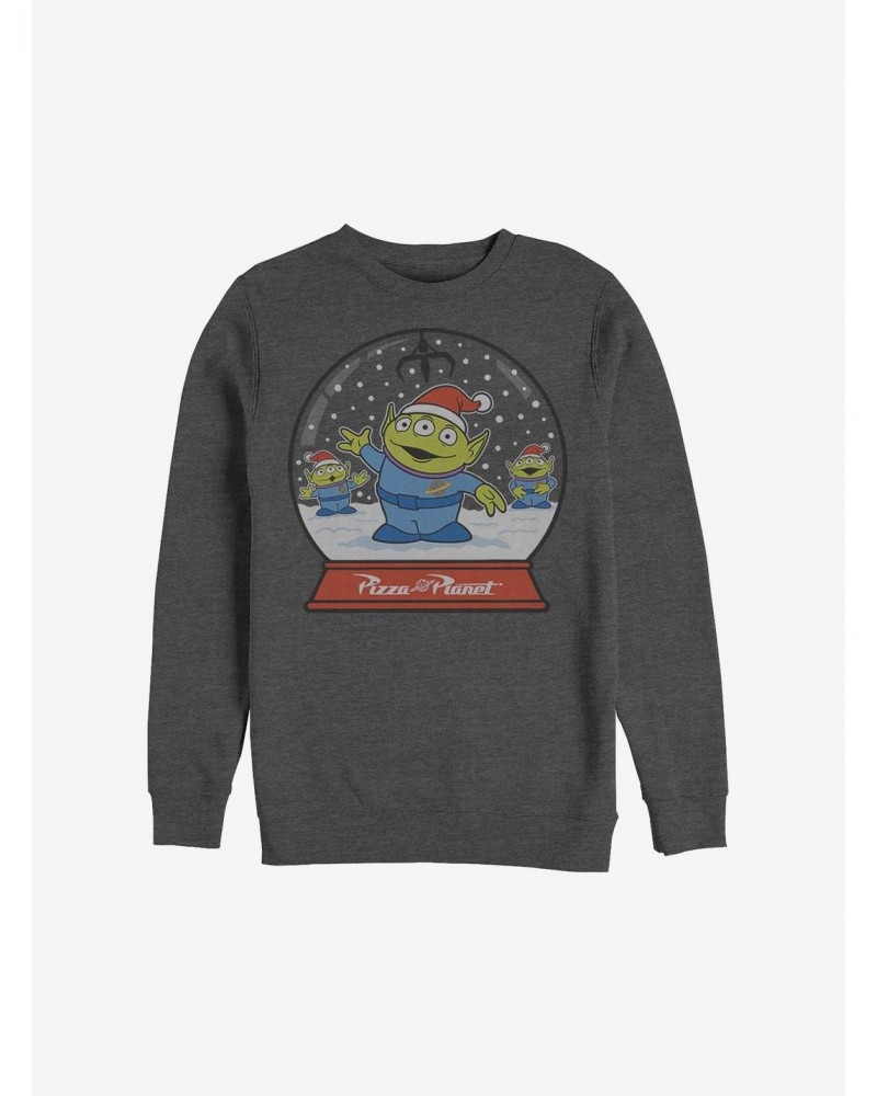 Disney Pixar Toy Story Aliens Snow Globe Holiday Sweatshirt $17.34 Sweatshirts