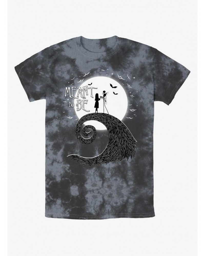 Disney The Nightmare Before Christmas Jack and Sally Meant To Be Tie-Dye T-Shirt $10.36 T-Shirts