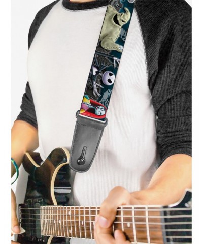 The Nightmare Before Christmas 4 Character Group Cemetery Scene Guitar Strap $9.21 Guitar Straps