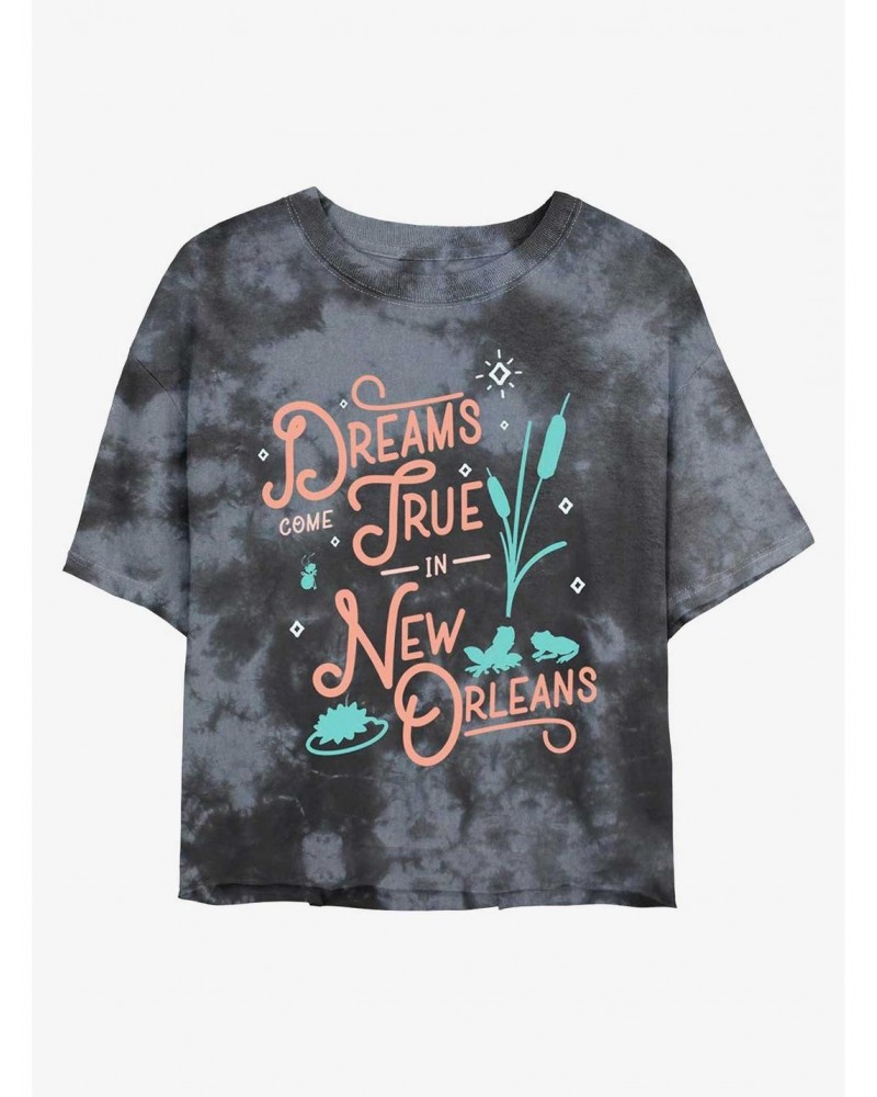 Disney Princesses New Orleans Dreams Tie-Dye Girls Crop T-Shirt $12.14 T-Shirts