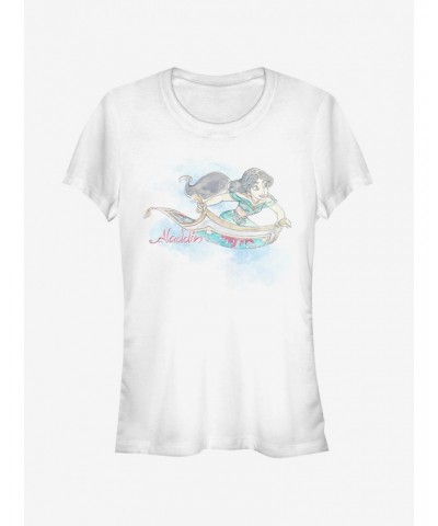 Disney Aladdin Jasmine Watercolor Carpet Ride Girls T-Shirt $7.97 T-Shirts