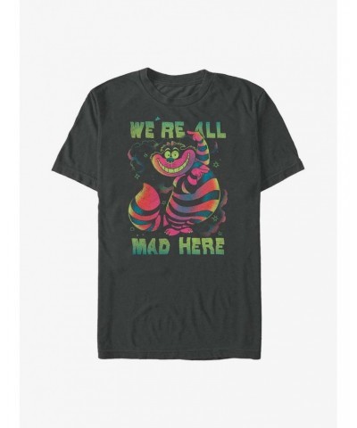 Disney Alice In Wonderland Cheshire We're All Mad Here Extra Soft T-Shirt $11.36 T-Shirts