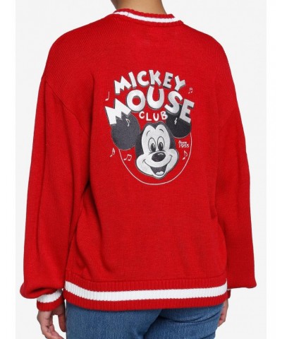 Her Universe Disney100 Mickey Mouse Club Vintage Girls Varsity Cardigan $26.90 Cardigans