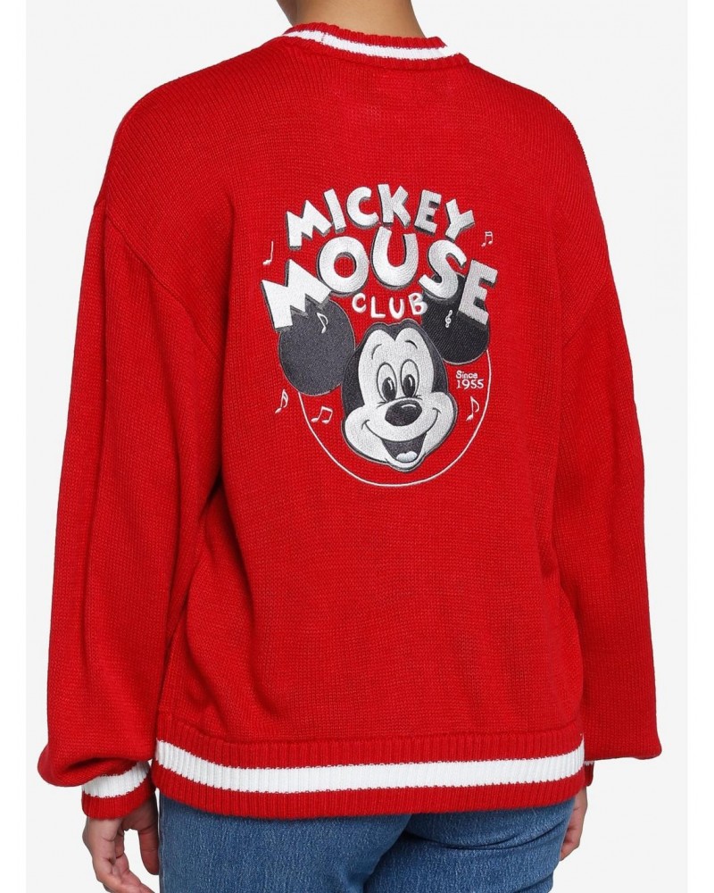 Her Universe Disney100 Mickey Mouse Club Vintage Girls Varsity Cardigan $26.90 Cardigans