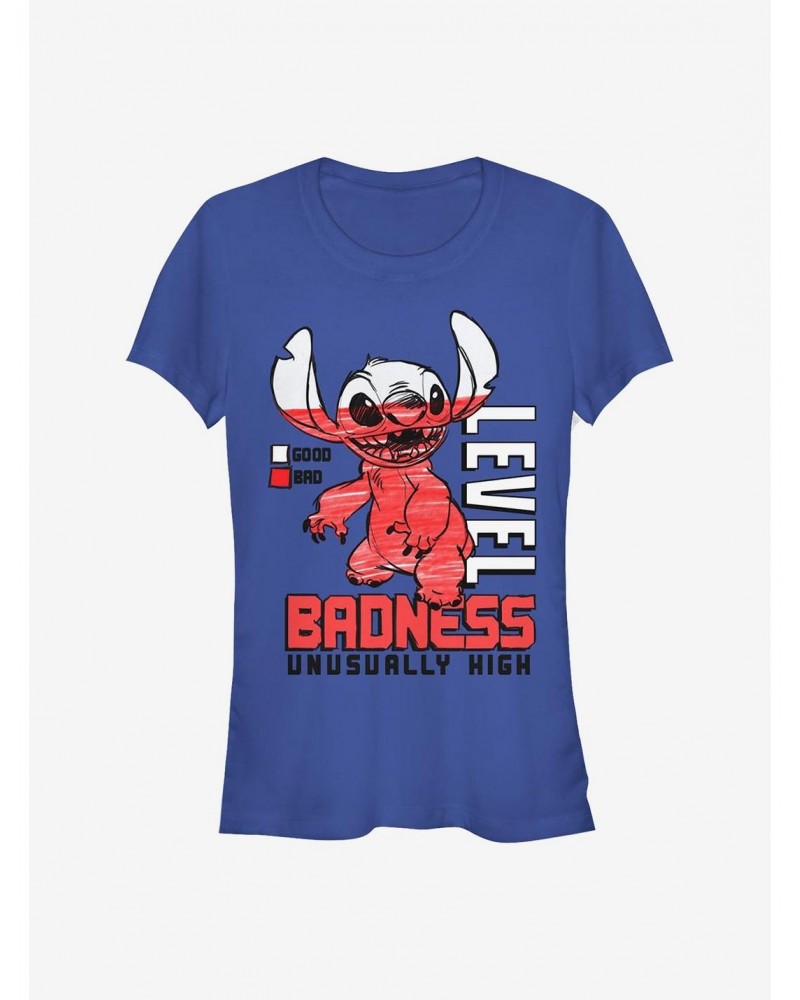 Disney Lilo & Stitch Badness Level Girls T-Shirt $8.47 T-Shirts