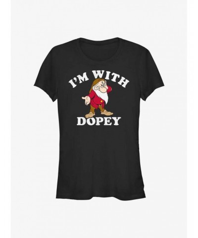 Disney Snow White and the Seven Dwarfs I'm With Dopey Girls T-Shirt $12.45 T-Shirts