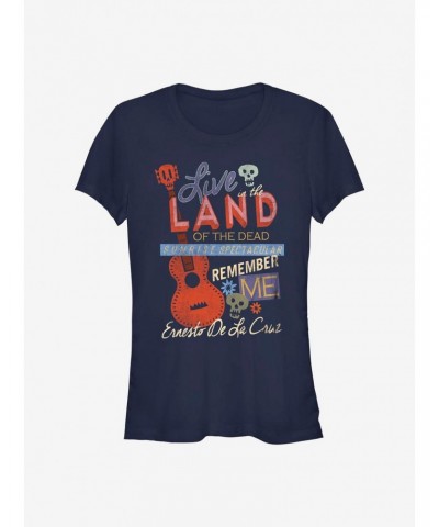 Disney Pixar Coco Live In The Land Of The Dead Girls T-Shirt $9.46 T-Shirts