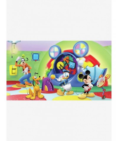 Disney Mickey & Friends Clubhouse Capers Chair Rail Prepasted Mural $50.50 Murals