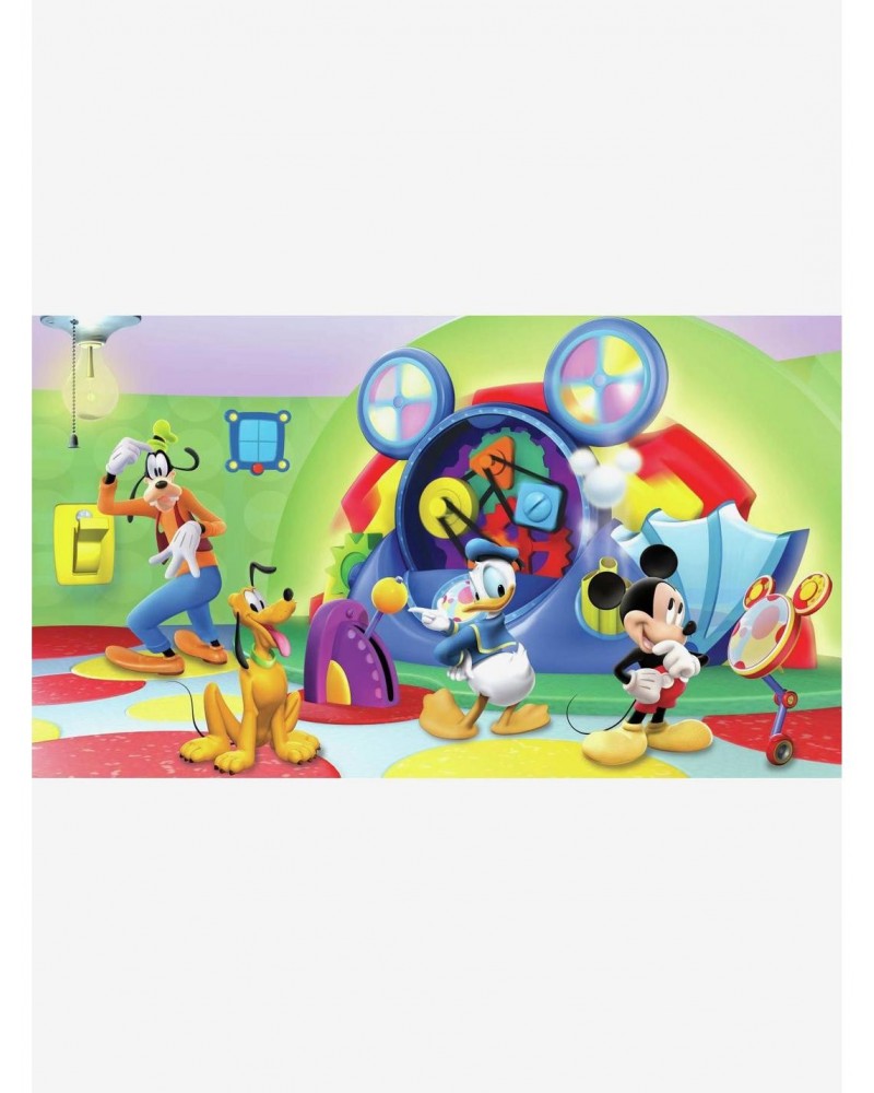 Disney Mickey & Friends Clubhouse Capers Chair Rail Prepasted Mural $50.50 Murals