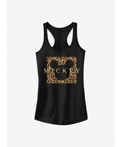 Disney Mickey Mouse Leopard Square Mick Girls Tank $10.71 Tanks