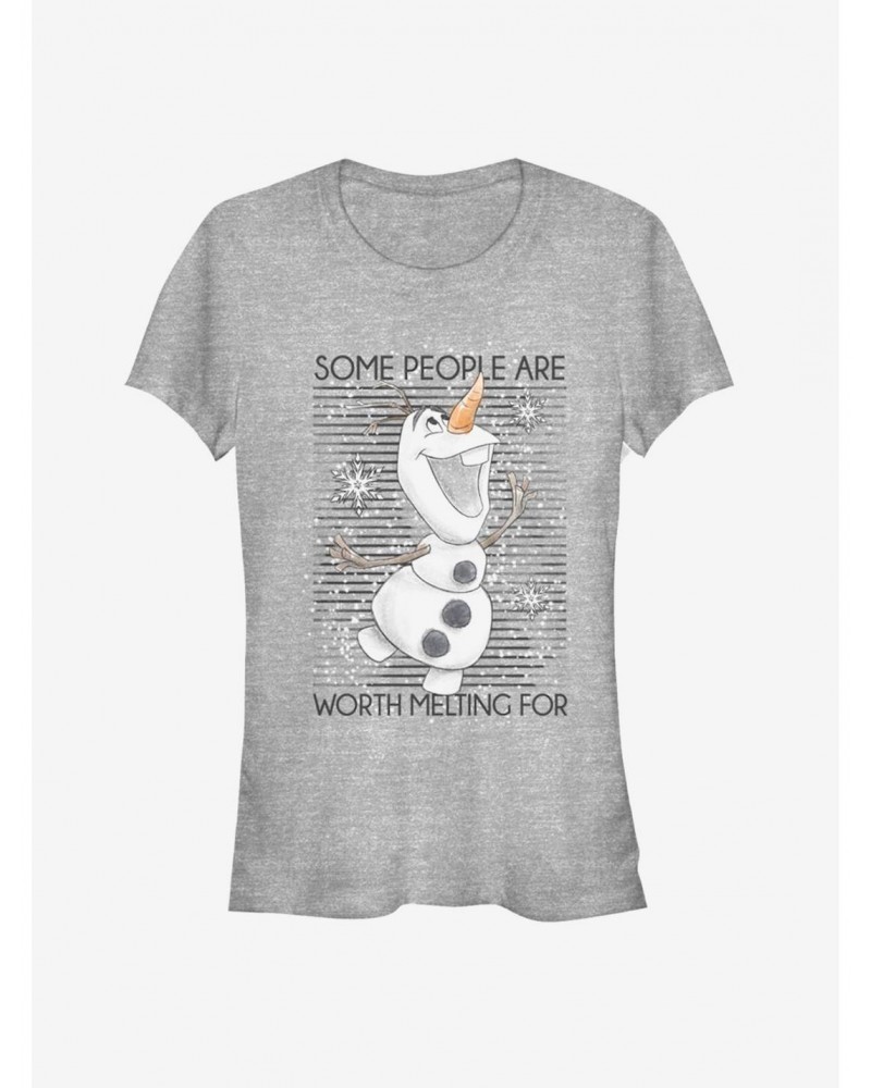 Disney Frozen Worth Melting Girls T-Shirt $10.96 T-Shirts