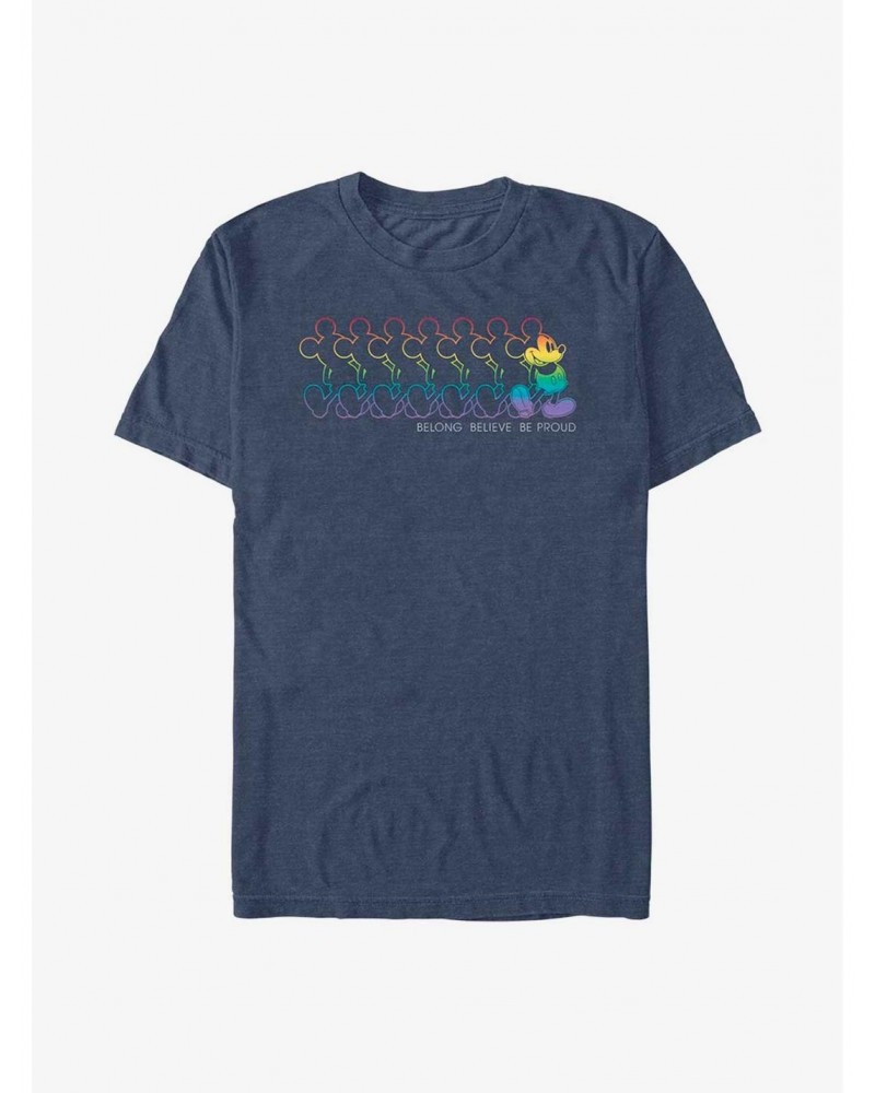 Disney Mickey Mouse Mickey Outline Pride T-Shirt $8.84 T-Shirts