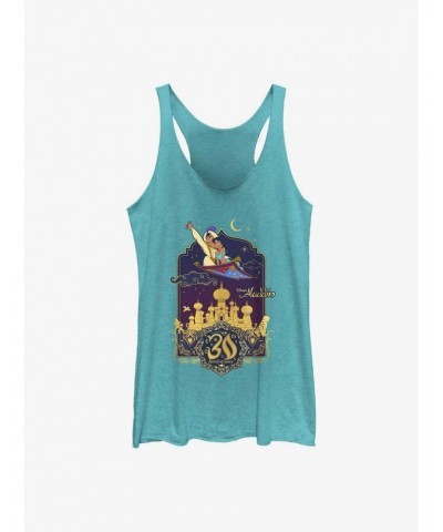 Disney Aladdin & Jasmine Flying 30th Anniversary Girls Tanks $8.03 Tanks