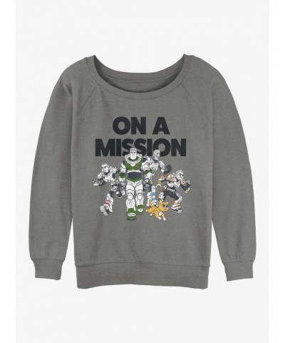 Disney Pixar Lightyear On A Mission Girls Slouchy Sweatshirt $12.18 Sweatshirts