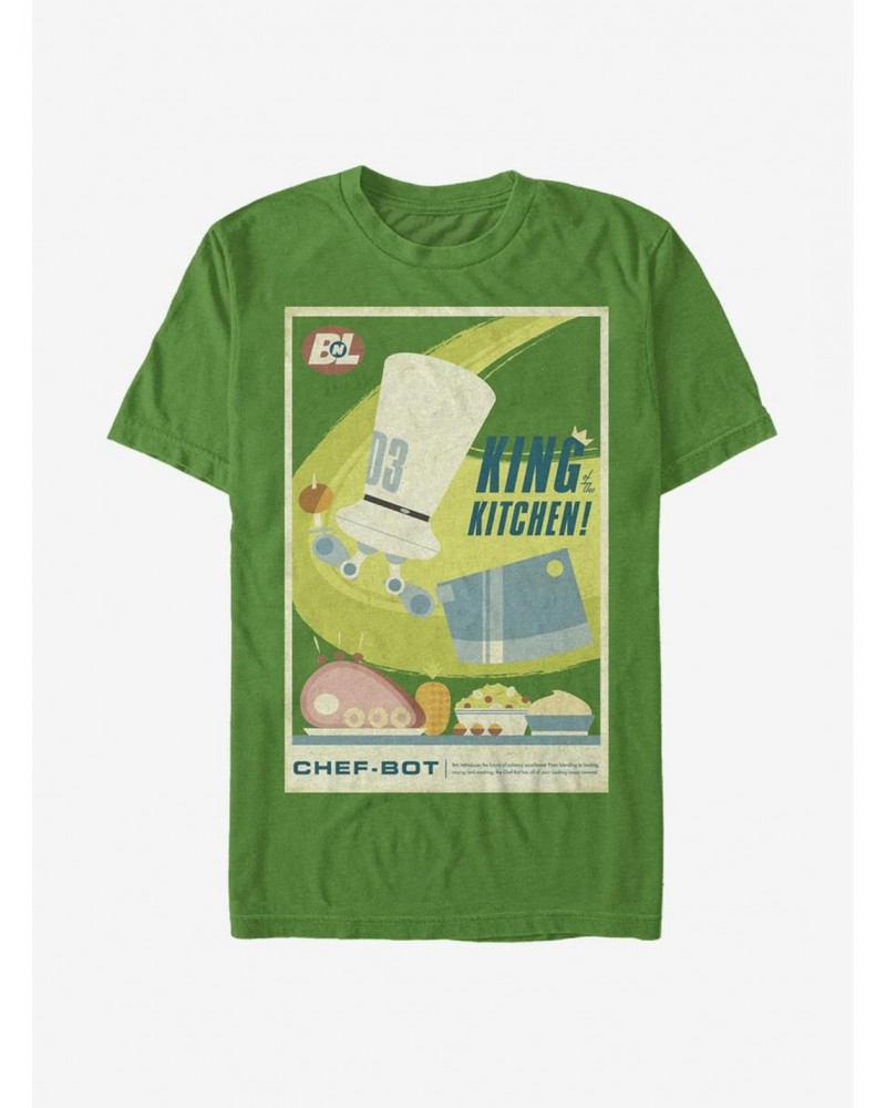 Disney Wall-E King Of The Kitchen Poster T-Shirt $11.47 T-Shirts