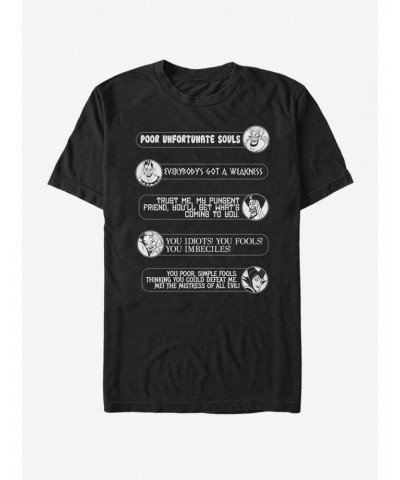 Disney Villains Villain Quotes T-Shirt $7.89 T-Shirts