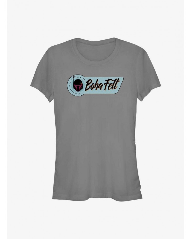 Star Wars The Book Of Boba Fett Legendary Bounty Hunter Badge Girls T-Shirt $9.96 T-Shirts