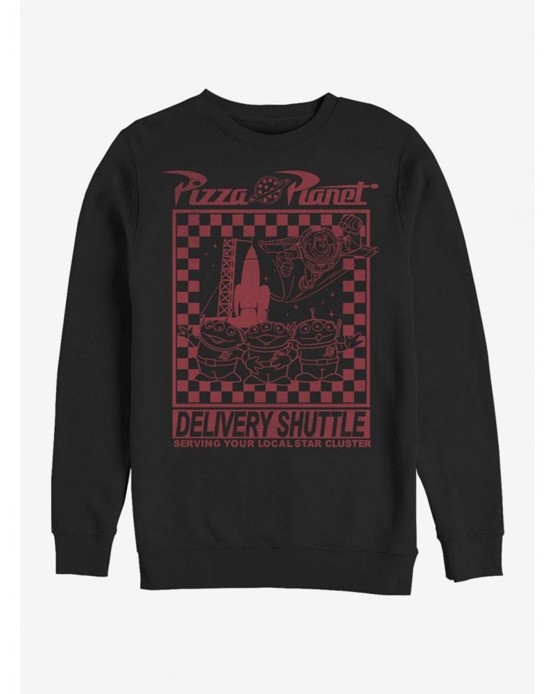 Disney Pixar Toy Story Pizza Planet Delivery Crew Sweatshirt $15.50 Sweatshirts