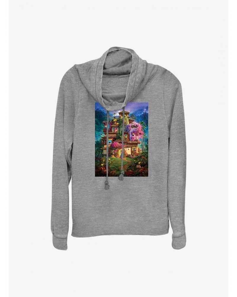 Disney Encanto Madrigal House Poster Girls Cowl Neck Long-Sleeve Top $21.55 Tops