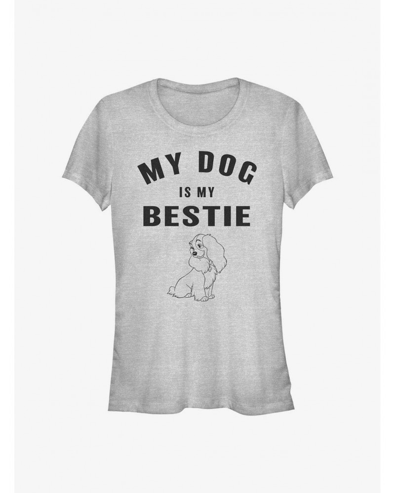 Disney Lady and the Tramp Lady Is My Bestie Girls T-Shirt $11.21 T-Shirts