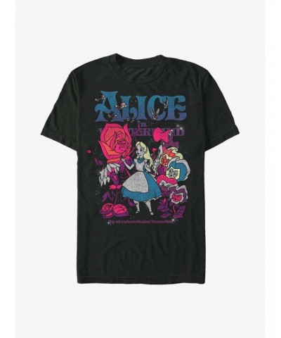 Disney Alice In Wonderland Technicolor Wonderland Extra Soft T-Shirt $11.66 T-Shirts