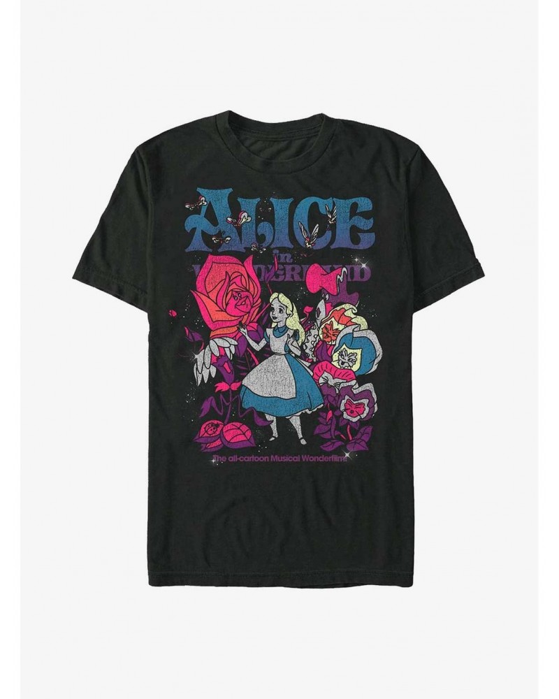 Disney Alice In Wonderland Technicolor Wonderland Extra Soft T-Shirt $11.66 T-Shirts