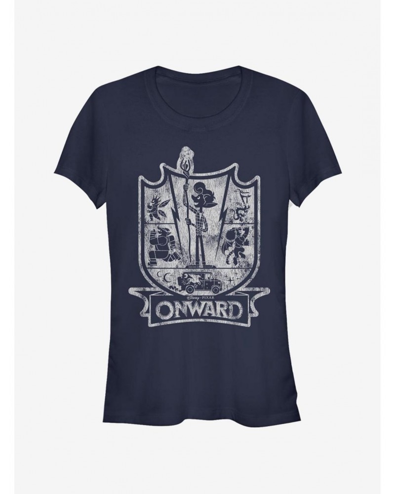 Disney Pixar Onward Onward Crest Girls T-Shirt $10.21 T-Shirts