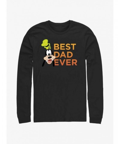 Disney Mickey Mouse Goofy Best Dad Ever Long Sleeve T-Shirt $14.81 T-Shirts