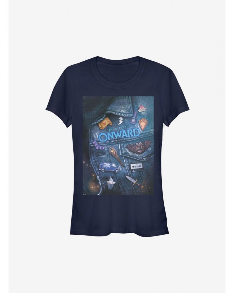 Disney Pixar Onward Denim Poster Girls T-Shirt $11.95 T-Shirts