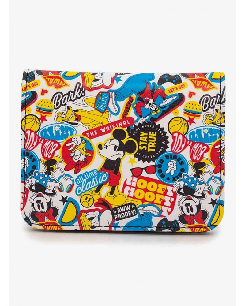 Disney The Sensational Six Collage Vegan Leather Foldover Wallet $8.16 Wallets