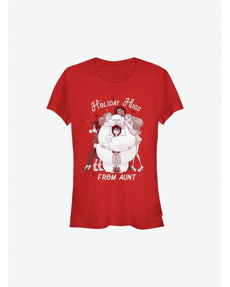 Big Hero 6 Holiday Hugs From Aunt Girls T-Shirt $12.45 T-Shirts