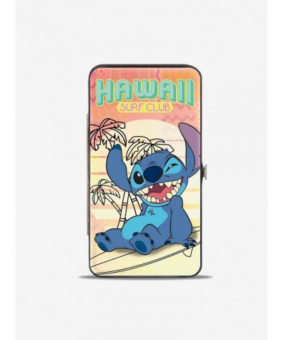 Disney Lilo & Stitch Hawaii Surf Club Stitch Winking Pose Hinged Wallet $8.36 Wallets