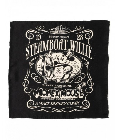 Disney100 Steamboat Willie Black Pocket Square $14.66 Squares