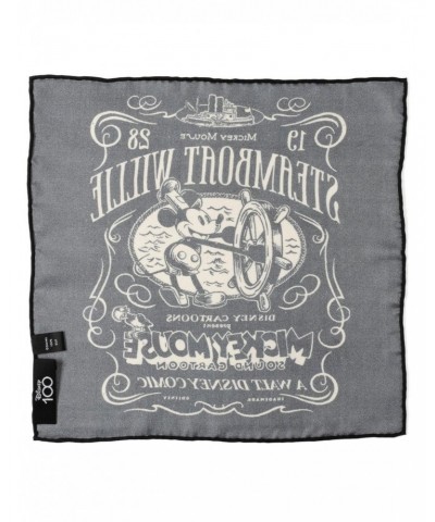 Disney100 Steamboat Willie Black Pocket Square $14.66 Squares