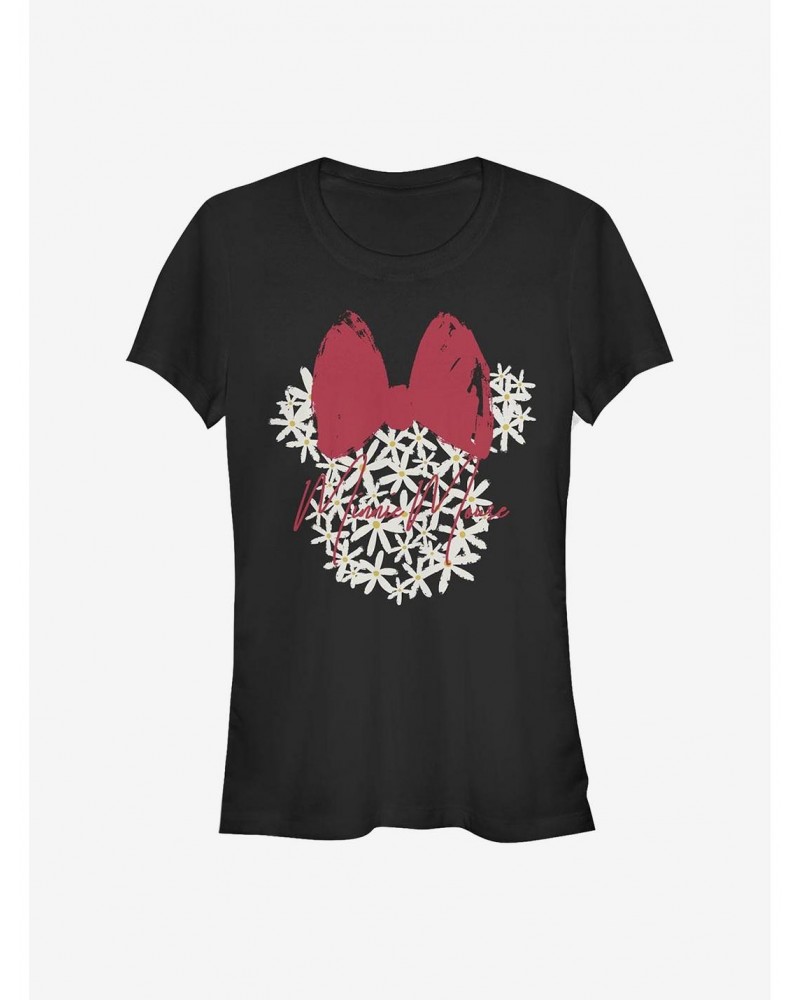 Disney Minnie Mouse Floral Minnie Girls T-Shirt $11.45 T-Shirts