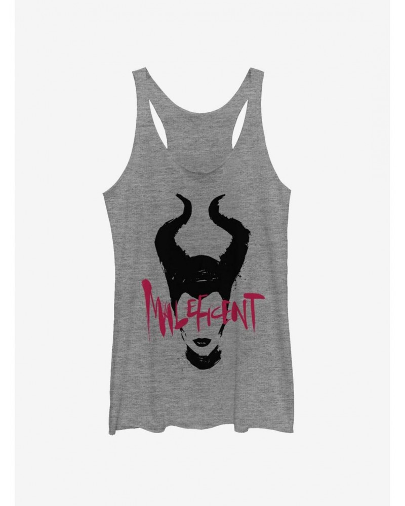 Disney Maleficent: Mistress Of Evil Paint Silhouette Girls Tank $12.95 Tanks