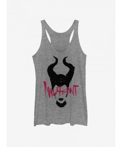 Disney Maleficent: Mistress Of Evil Paint Silhouette Girls Tank $12.95 Tanks