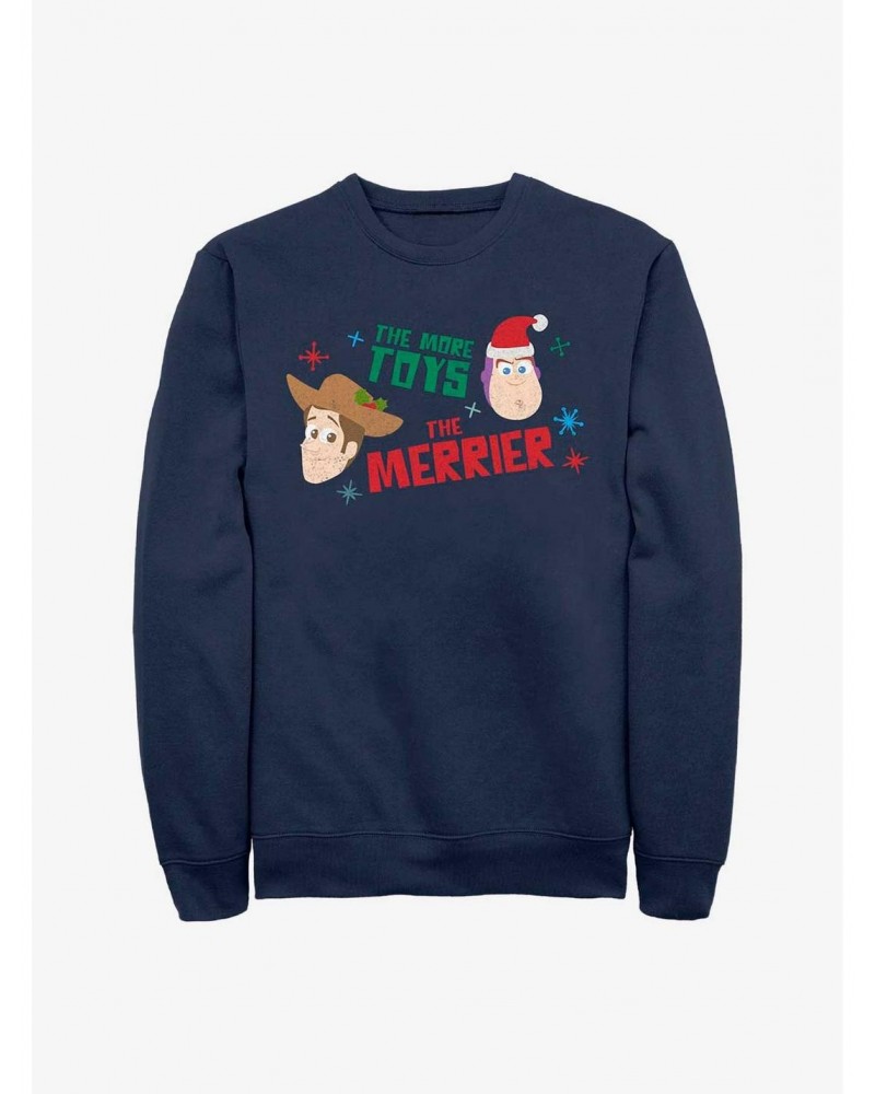 Disney Pixar Toy Story More Toys The Merrier Crew Sweatshirt $11.07 Sweatshirts